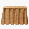 Bettina Box Pleated Rattan Console Table