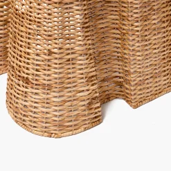 Bettina Box Pleated Rattan Console Table