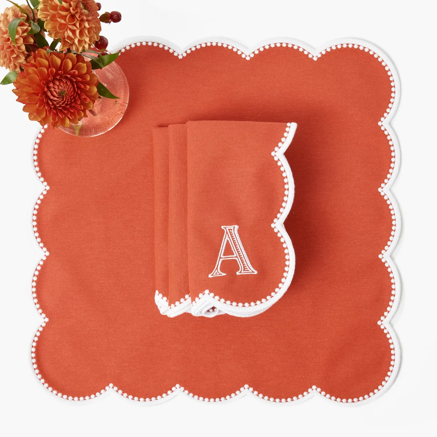 Bettina Burnt Orange Napkins (Set of 4)
