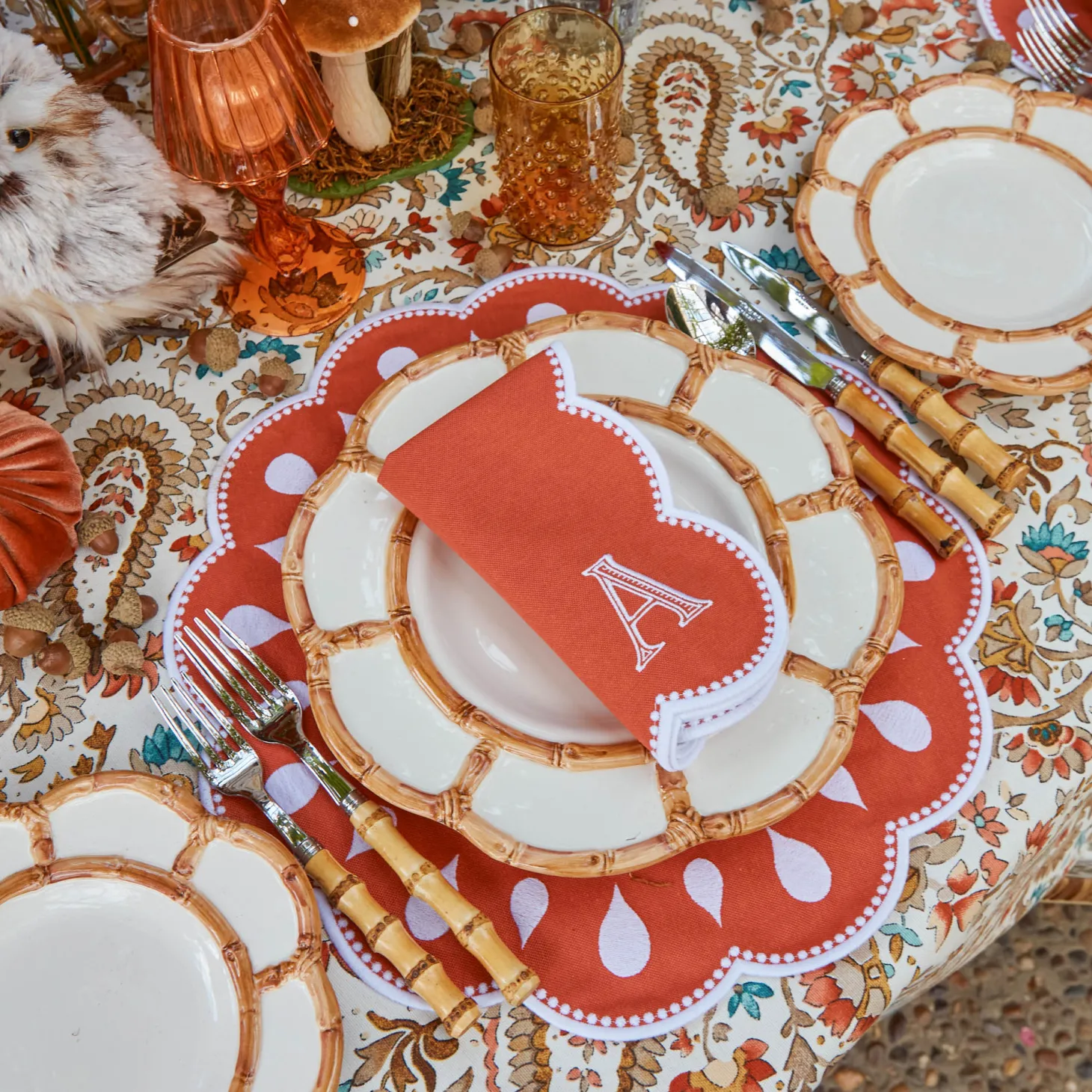 Bettina Burnt Orange Napkins (Set of 4)