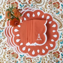 Bettina Burnt Orange Napkins (Set of 4)