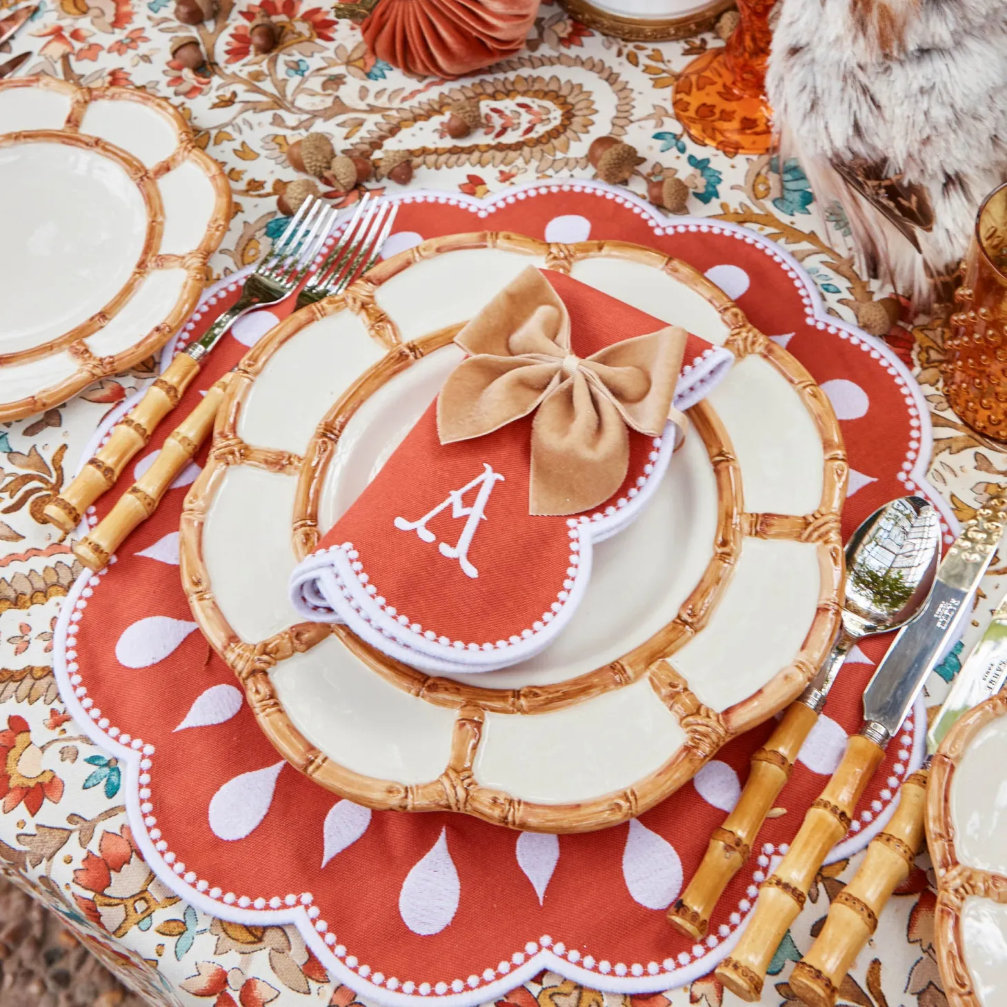 Bettina Burnt Orange Napkins (Set of 4)