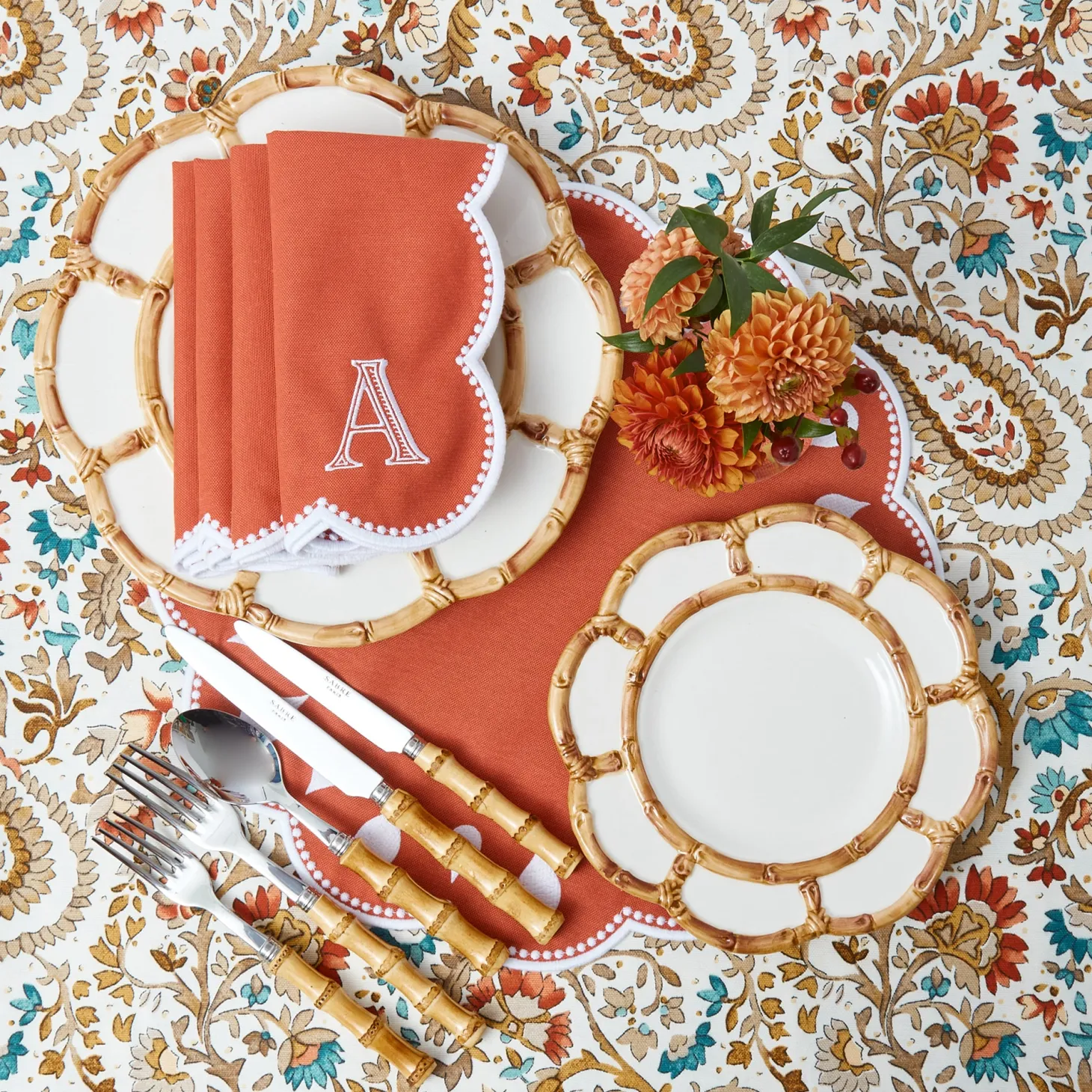 Bettina Burnt Orange Napkins (Set of 4)