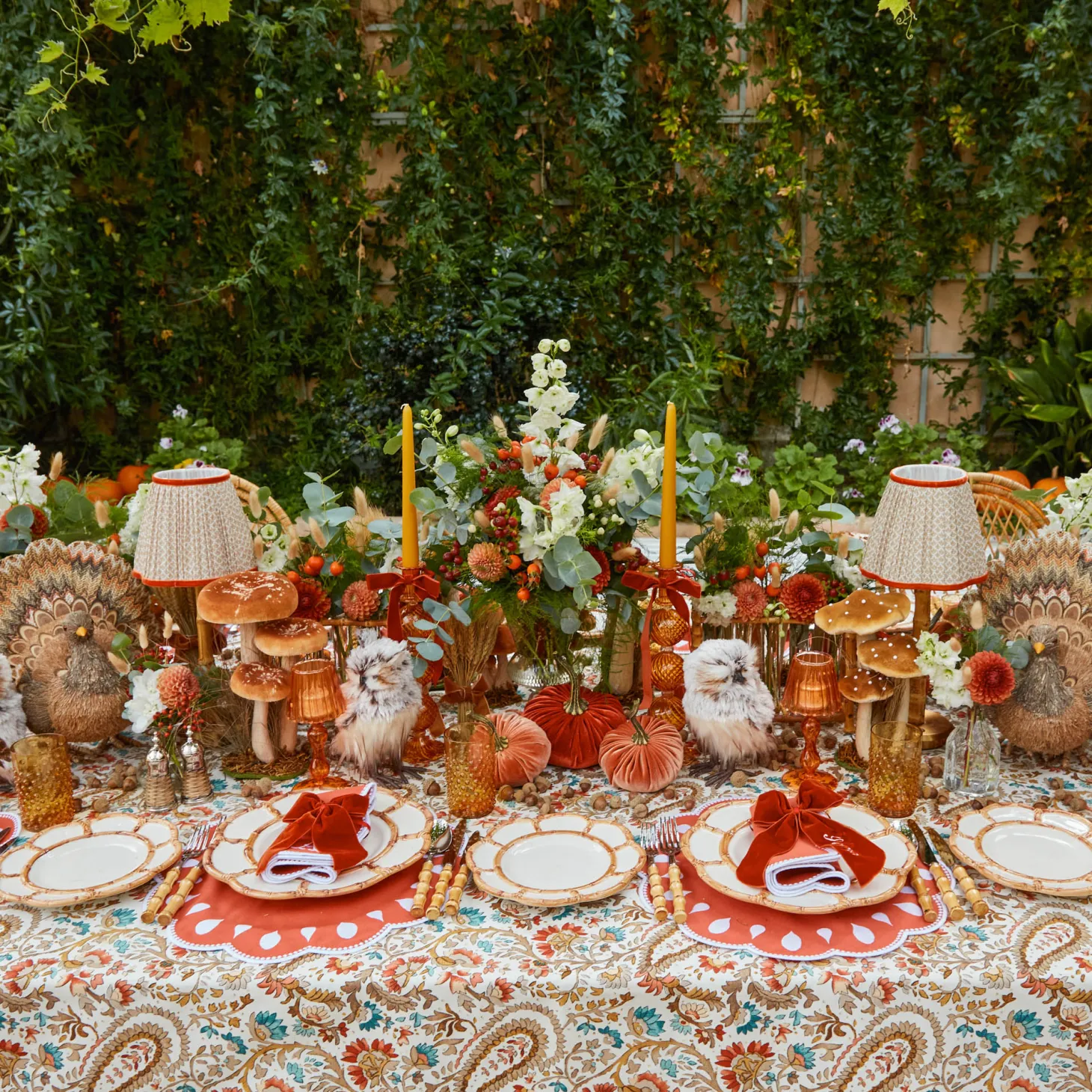Bettina Burnt Orange Napkins (Set of 4)