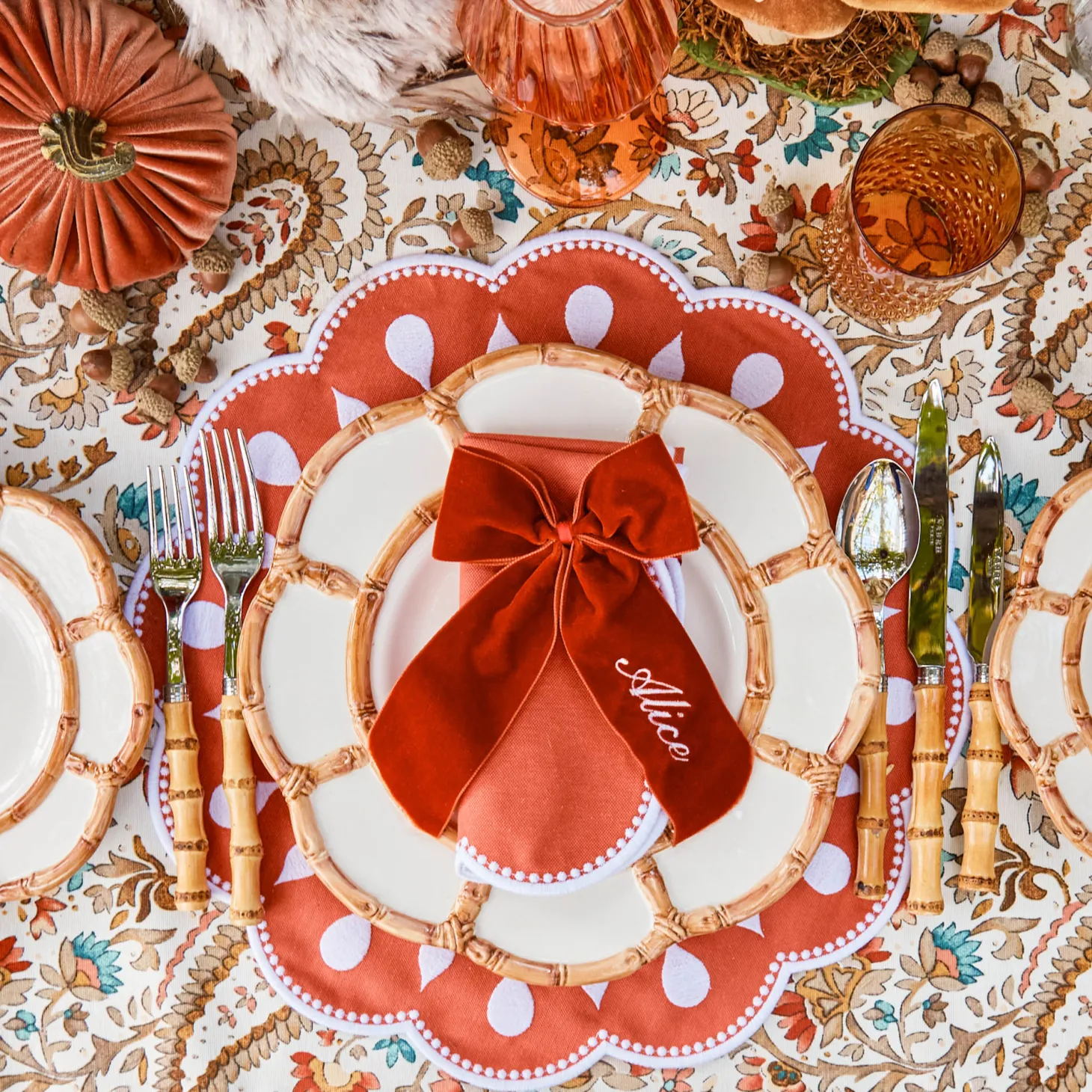 Bettina Burnt Orange Napkins (Set of 4)