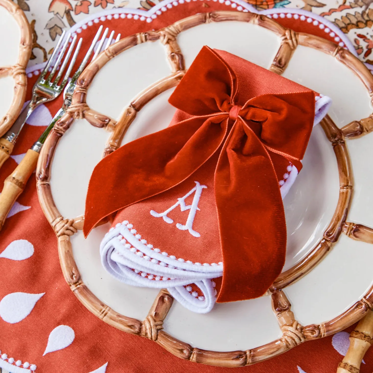 Bettina Burnt Orange Napkins (Set of 4)