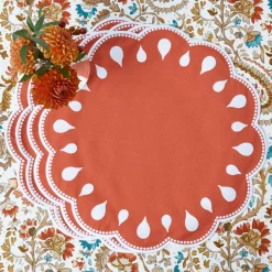 Bettina Burnt Orange Placemats (Set of 4)