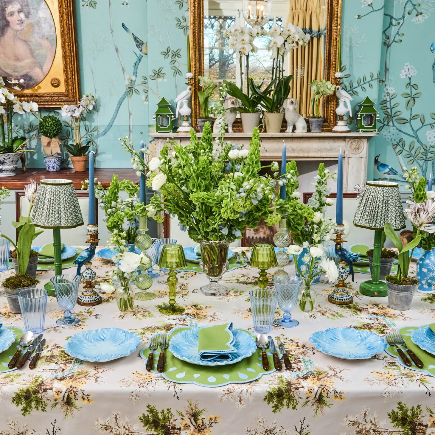 Bettina Green & Blue Placemats (Set of 4)