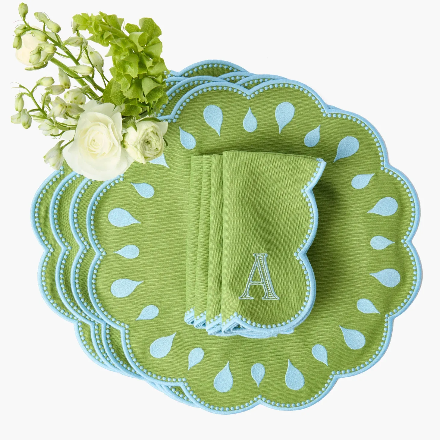 Bettina Green & Blue Placemats (Set of 4)