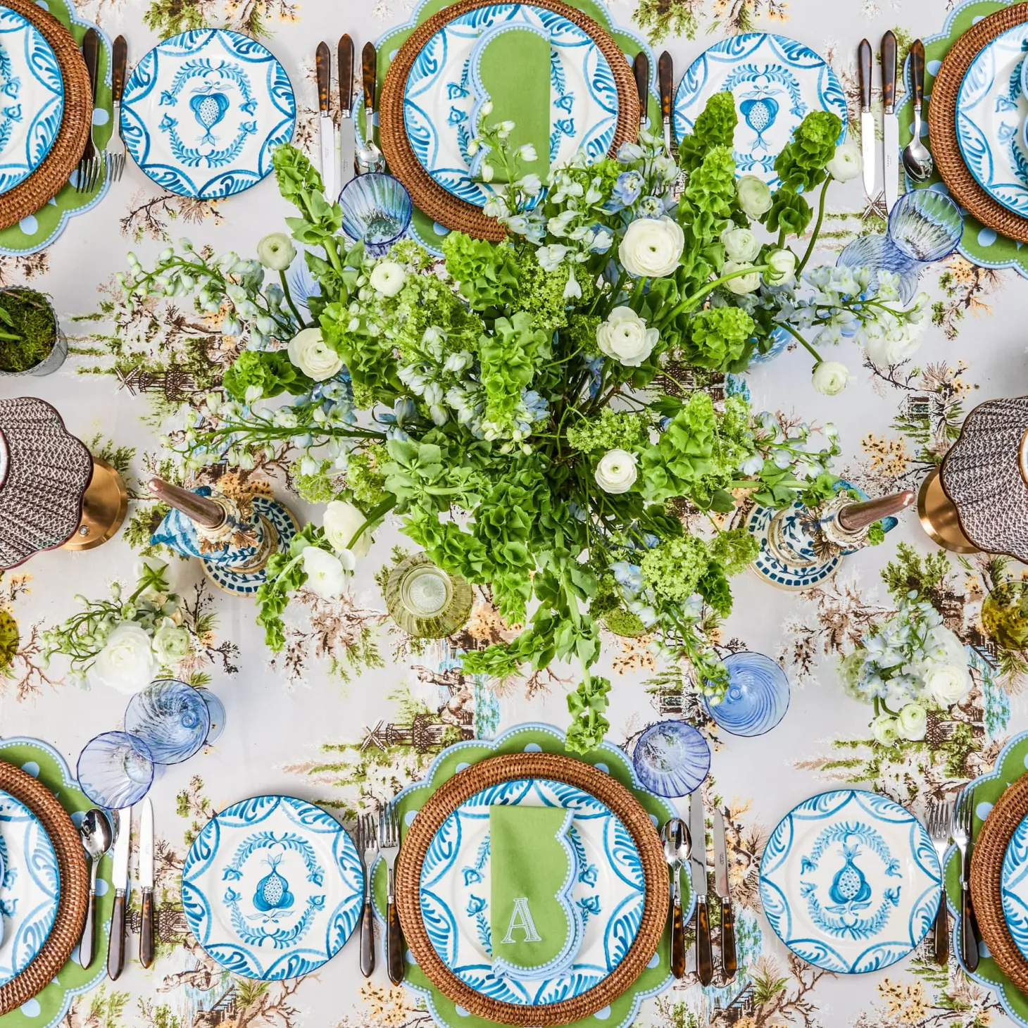 Bettina Green & Blue Placemats (Set of 4)