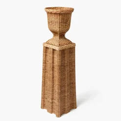 Bettina Rattan Urn & Pedestal