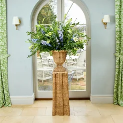 Bettina Rattan Urn & Pedestal