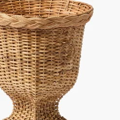 Bettina Rattan Urn & Pedestal