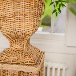 Bettina Rattan Urn & Pedestal