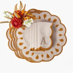 Bettina Taupe & Mustard Placemats (Set of 4)