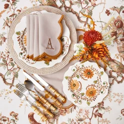 Bettina Taupe & Mustard Placemats & Napkins (Set of 4)