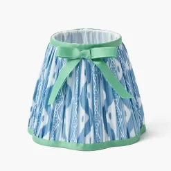 Blue & Green Ikat Bow Lampshade (18cm)