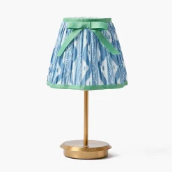 Blue & Green Ikat Bow Lampshade (18cm)