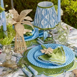 Blue & Green Ikat Lampshade (18cm)