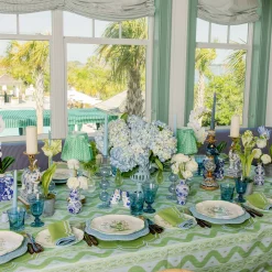 Blue & Green Ikat Tablecloth