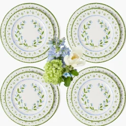 Blue & Green Josephine Garland Dinner & Starter Plates (Set of 8)