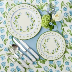 Blue & Green Josephine Garland Dinner & Starter Plates (Set of 8)