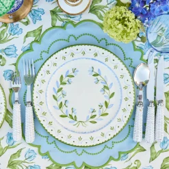 Blue & Green Josephine Garland Dinner & Starter Plates (Set of 8)