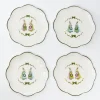 Blue & Pink Cottontail Bunny Dinner Plates (Set of 4)