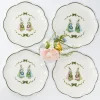 Blue & Pink Cottontail Bunny Starter Plates (Set of 4)