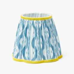 Blue & Yellow Ikat Lampshade (18cm)