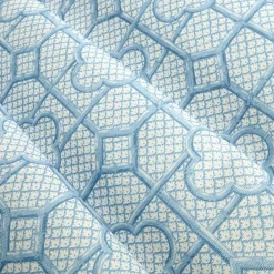 Blue Bamboo Trellis Fabric