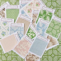 Blue Bamboo Trellis Fabric