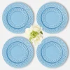 Blue Basketweave Dinner & Starter Plates (Set of 8)