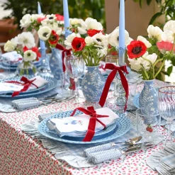 Blue Basketweave Dinner & Starter Plates (Set of 8)