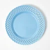 Blue Basketweave Dinner Plate