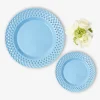 Blue Basketweave Starter Plate