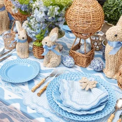 Blue Basketweave Starter Plate
