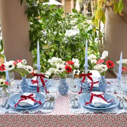 Blue Basketweave Starter Plates (Set of 4)
