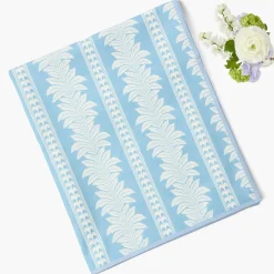 Blue Fern Stripe Tablecloth