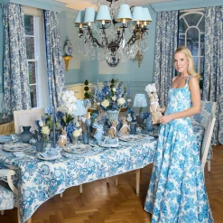 Blue Floral Bunny (Pair)