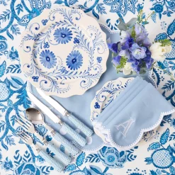 Blue Flowers Dinner Plates (Set of 4)