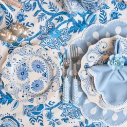 Blue Flowers Starter Plates (Set of 4)