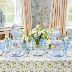 Blue Fluted Wine Glasses (Set of 4)