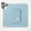 Blue Fringe Napkins (Set of 4)