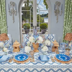 Blue Fringe Napkins (Set of 4)