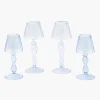 Blue Glass Lantern Tea Light Holder Set