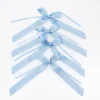 Blue Grosgrain Bow - 20cm (Set of 4)