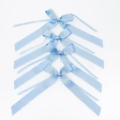 Blue Grosgrain Bow - 20cm (Set of 4)