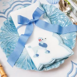 Blue Grosgrain Bow - 20cm (Set of 4)