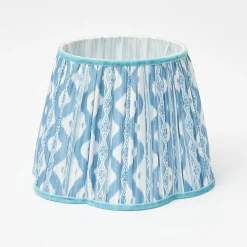 Blue Ikat Lampshade (30cm)